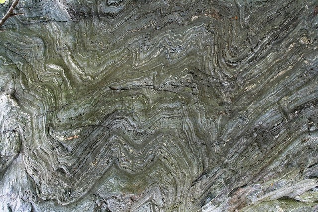 写真-9　緑色片岩の微褶曲.jpg