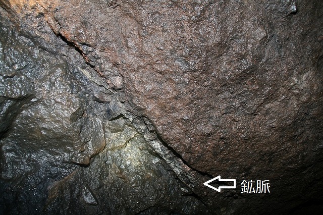 写真14　ごく薄い鉱脈(左上～右下).jpg